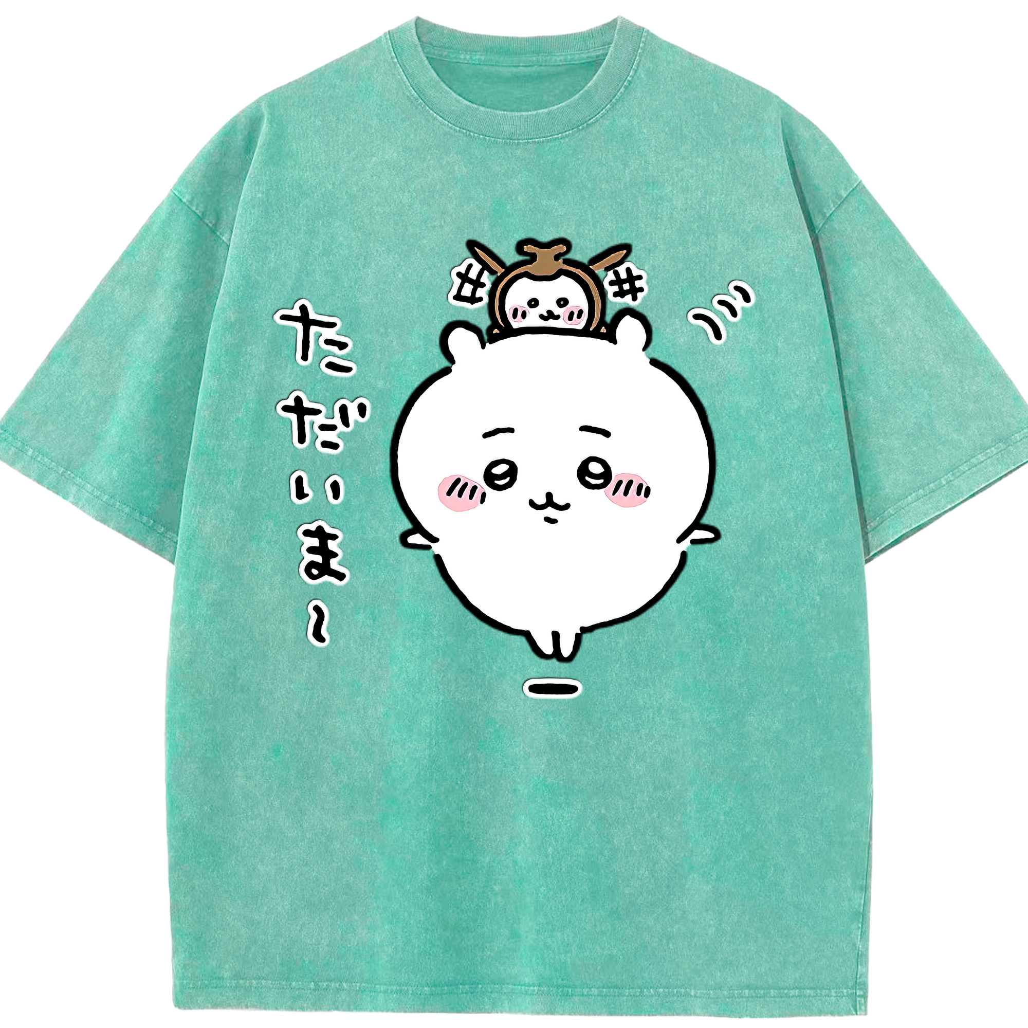 （画像用） ちいかわ ちいかわ Chii-kawa chiikawa 綿100% ヴィンテージ風 半袖Tシャツ（フロントプリント）